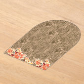 Een bloemmotief met ingewikkeld bruin desi acryl uitnodigingen (Laagn)