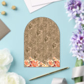 Een bloemmotief met ingewikkeld bruin desi acryl uitnodigingen (Insitu (Huwelijk))