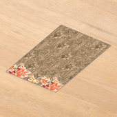 Een  bloemmotief met ingewikkeld bruin desi acryl uitnodigingen (Laagn)