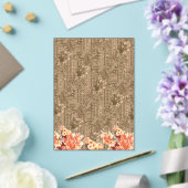 Een  bloemmotief met ingewikkeld bruin desi acryl uitnodigingen (Insitu (Huwelijk))