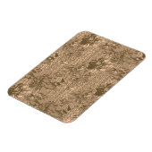 Een  bloemmotief met ingewikkeld bruin desi magneet (Linkerzijde)