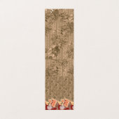 Een  bloemmotief met ingewikkeld bruin desi visitekaartje (Buitenkant ongevouwen)