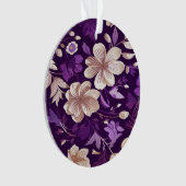 Een bloemmotief met paarse achtergrond ornament (voorkant)