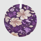 Een bloemmotief met paarse achtergrond ornament (achterkant)