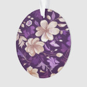 Een bloemmotief met paarse achtergrond ornament (voorkant)