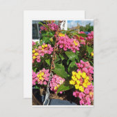 Een bloemrijke bedankkaart (Voorkant / Achterkant)