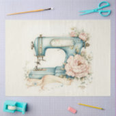 Een bloemrijke naaimachine serie ontwerp #9 tissuepapier (Craft)