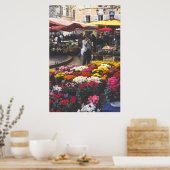 Een bloemstal, marktdag, Aix-en-Provence Poster (Keuken)