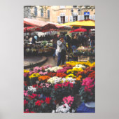 Een bloemstal, marktdag, Aix-en-Provence Poster (Voorkant)