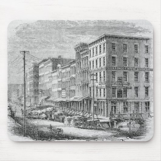 Een blok gebouwen in Chicago ophalen Muismat (Voorkant)