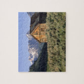 Een blokhut en de Sawtooth Mountains in Legpuzzel (Verticaal)