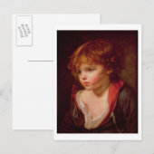 Een blond gehaaste jongen met een open Shirt Briefkaart (Voorkant / Achterkant)