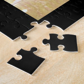 Een blond meisje glimlachen met amberkleurige ogen legpuzzel (Zijkant)