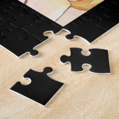 Een blond meisje glimlachen met amberkleurige ogen legpuzzel (Zijkant)