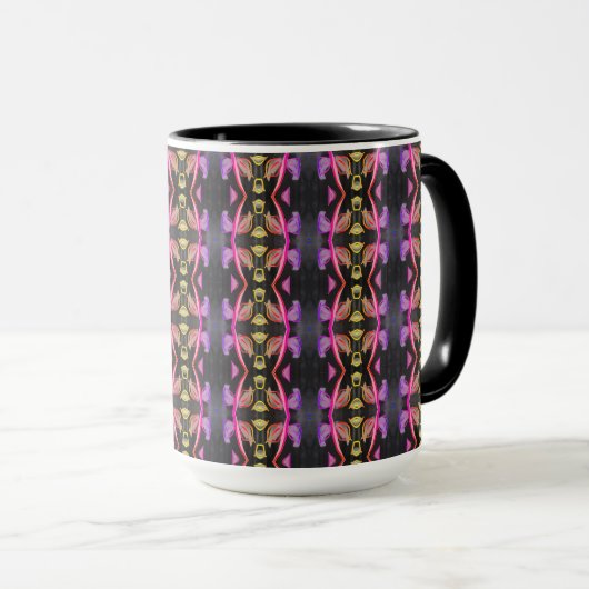 Een blote Mok met een kleine patterned koffie (Voorkant rechts)