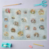 Een Blue Alice in Wonderland Series Design 3 Tissuepapier (Craft)