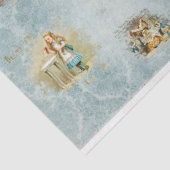 Een Blue Alice in Wonderland Series Design 3 Tissuepapier (Detail)