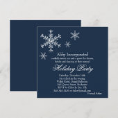 Een Blue Glamoureuze Vakantie Uitnodiging (corp) (Voorkant / Achterkant)