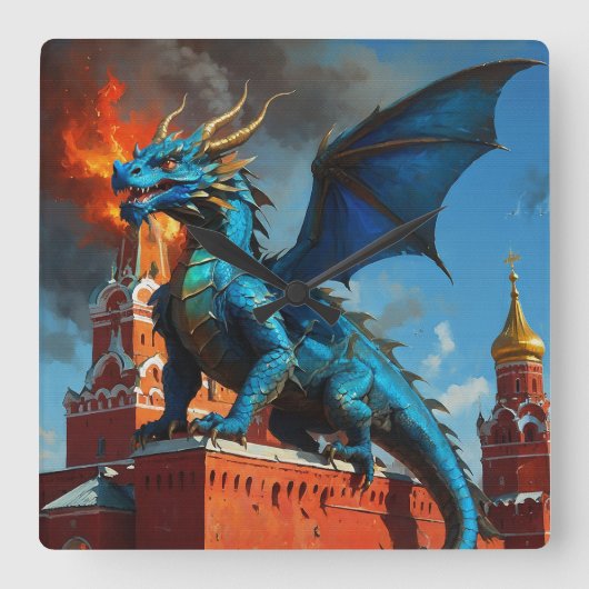 Een Blue & Gold Dragon bezoekt Moskou Vierkante Klok (Voorkant)