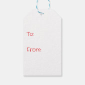 Een Blue Jay op een Snowy Branch Christmas Cadeaulabel (Achterkant)