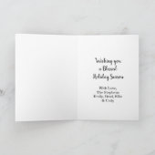 Een  Blue Jay op een Snowy Branch Christmas Kaart (Binnen)