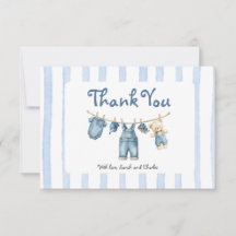 Een Blue Jean Baby Baby shower Boy Bedankt Card