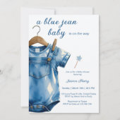 Een Blue Jean Baby Denim Baby shower Kaart (Voorkant)