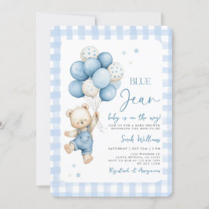 Een Blue Jean Baby is onderweg Baby shower Boy Kaart