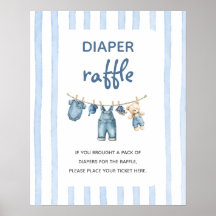 Een Blue Jean Baby Luier Raffle teken