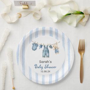 Een Blue Jean Baby shower Papieren Bordje