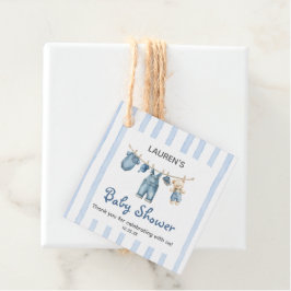 Een Blue Jean Boy Baby shower Bedankjes Labels
