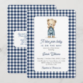 Een Blue Jean Boy Baby shower Kaart (Voorkant / Achterkant)