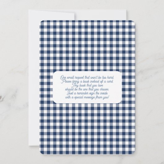 Een Blue Jean Boy Baby shower Kaart (Achterkant)