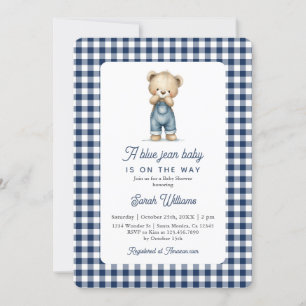 Een Blue Jean Boy Baby shower Kaart