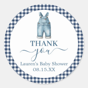 Een Blue Jeans Baby shower ronde Sticker