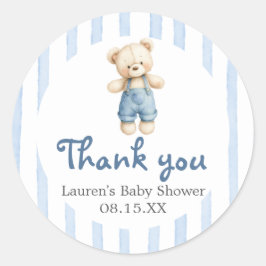 Een Blue Jeans Baby shower ronde Sticker