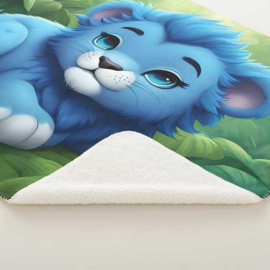 Een Blue Lion Cub in het Oerwoud Sherpa Deken (3/4)