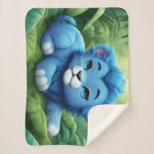 Een Blue Lion Cub in het Oerwoud Sherpa Deken (Voorkant)