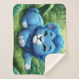 Een Blue Lion Cub in het Oerwoud Sherpa Deken