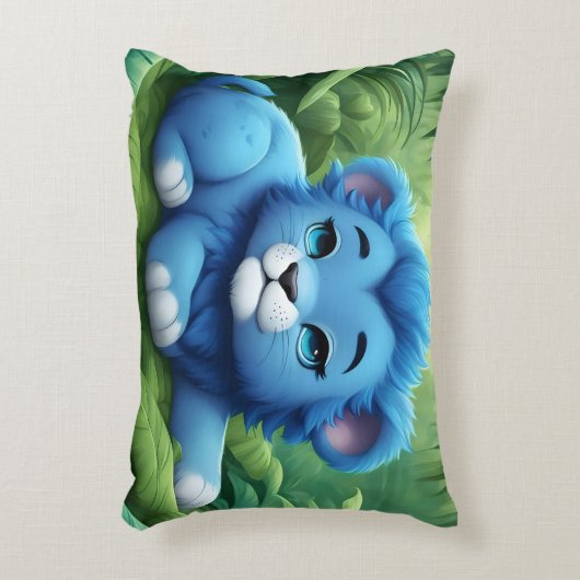 Een Blue Lion Cub in het Oerwouden kussen (Voorkant(Verticaal))