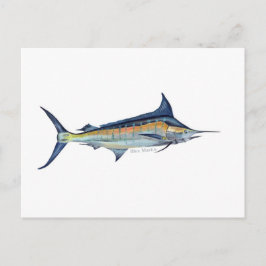 Een Blue Marlin vis briefkaart
