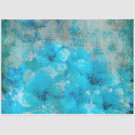 Een Blue Shabby Chic Ephemera Design Series 11 Tissuepapier (Voorkant)