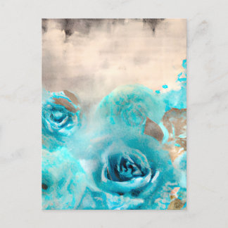 Een Blue Shabby Chic Ephemera Design Series 7 Briefkaart