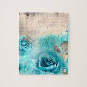 Een Blue Shabby Chic Ephemera Design Series 7 Legpuzzel (Verticaal)