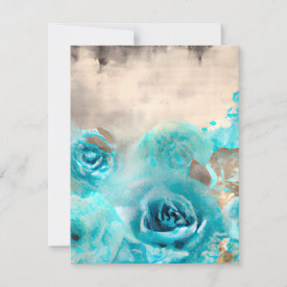 Een Blue Shabby Chic Ephemera Design Series 7 RSVP Kaartje