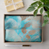 Een Blue Shabby Chic Ephemera Design Series 7 Tissuepapier (Geschenk)