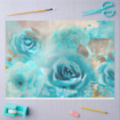 Een Blue Shabby Chic Ephemera Design Series 7 Tissuepapier (Craft)