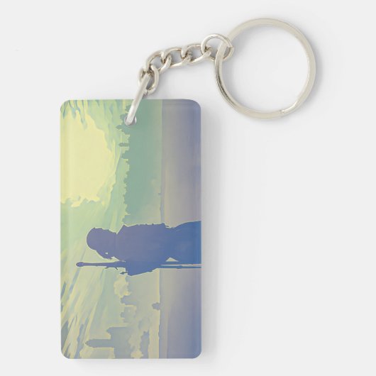 Een Blue Witcher Sleutelhanger (achterkant)