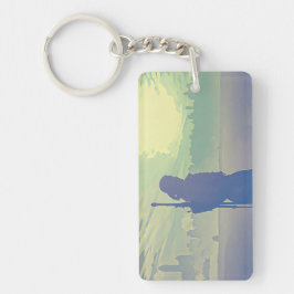 Een Blue Witcher Sleutelhanger