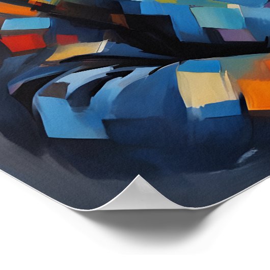 Een Blues man spelen de saxofoon Poster (Hoek)